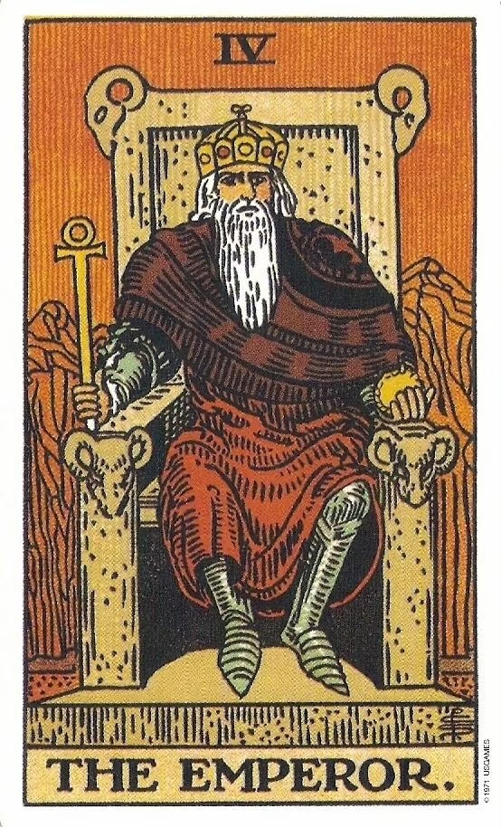 Waite-Tarot-IV-THE EMPEROR