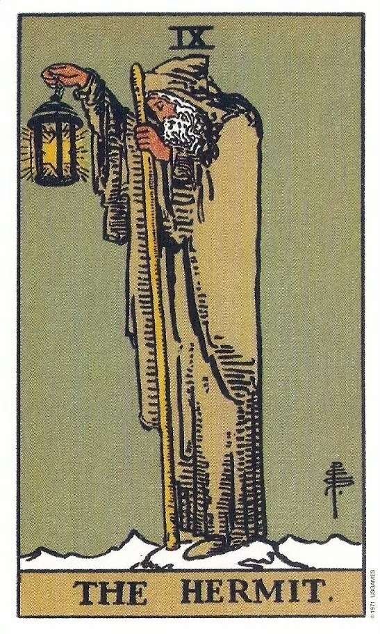 Waite-Tarot-IX-THE HERMIT