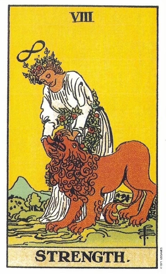 Waite-Tarot-VIII-THE STRENGTH