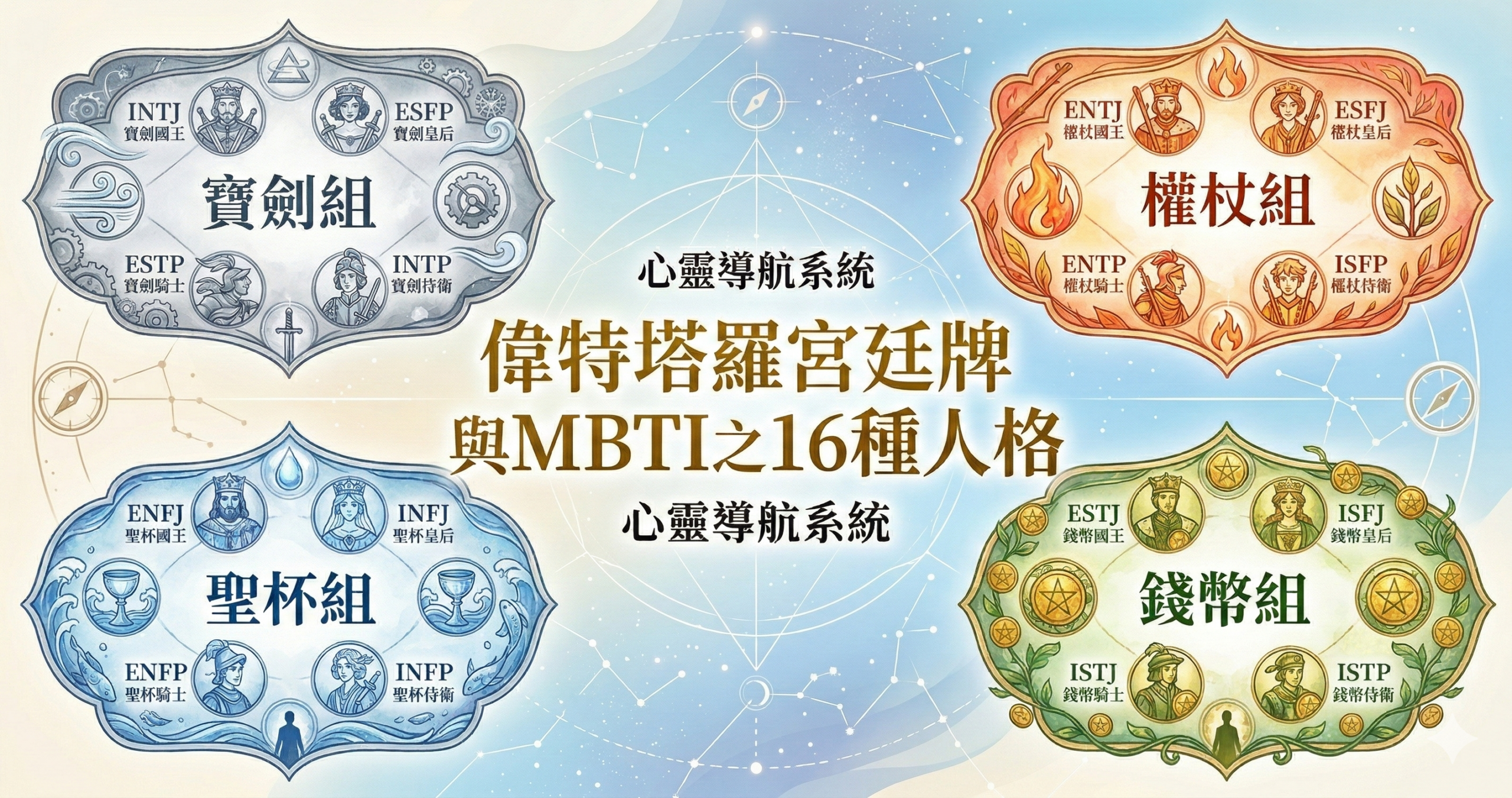 偉特塔羅宮廷牌與MBTI人格對應表