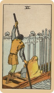 偉特塔羅牌色彩學 - 寶劍六