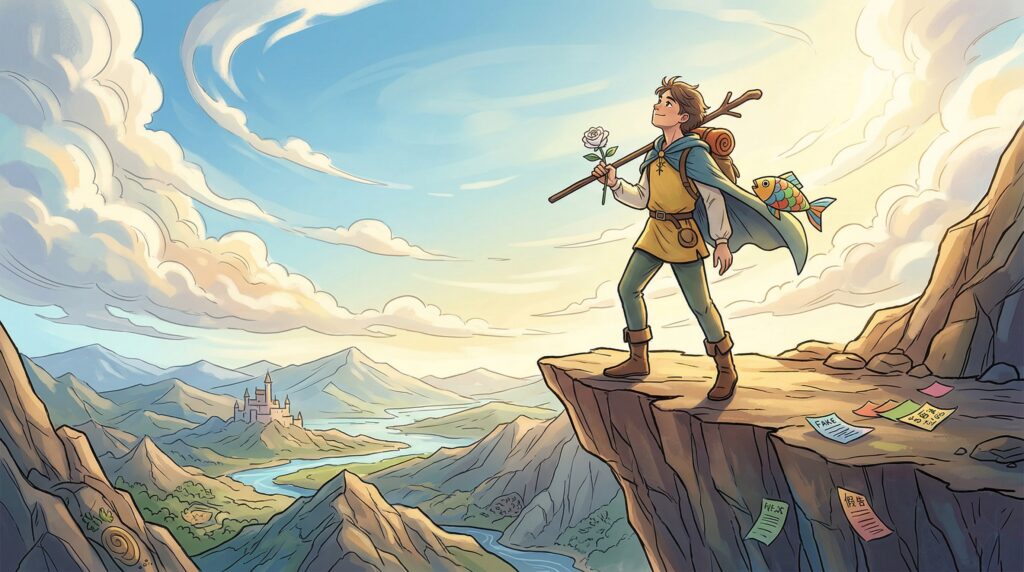 結合愚人節元素的塔羅愚者